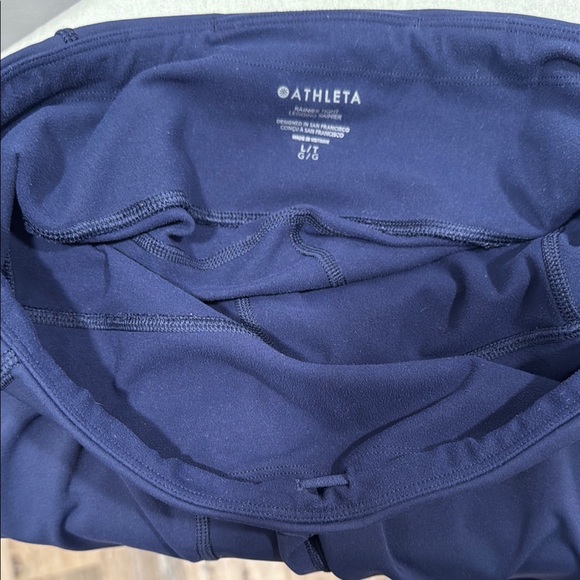 Athleta Navy Blue Rainier Tight Leggings with Zipper Pockets - Picture 6 of 12